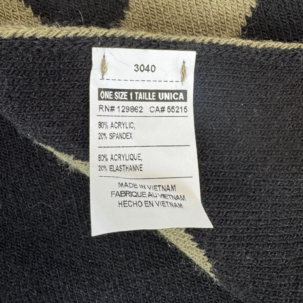 Nike Reversible Knit Scarf Olive Green Black Big Logo RN129862